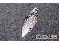 Лепесток из латуни для блесны CR Long Hammered 3913, цвет никель